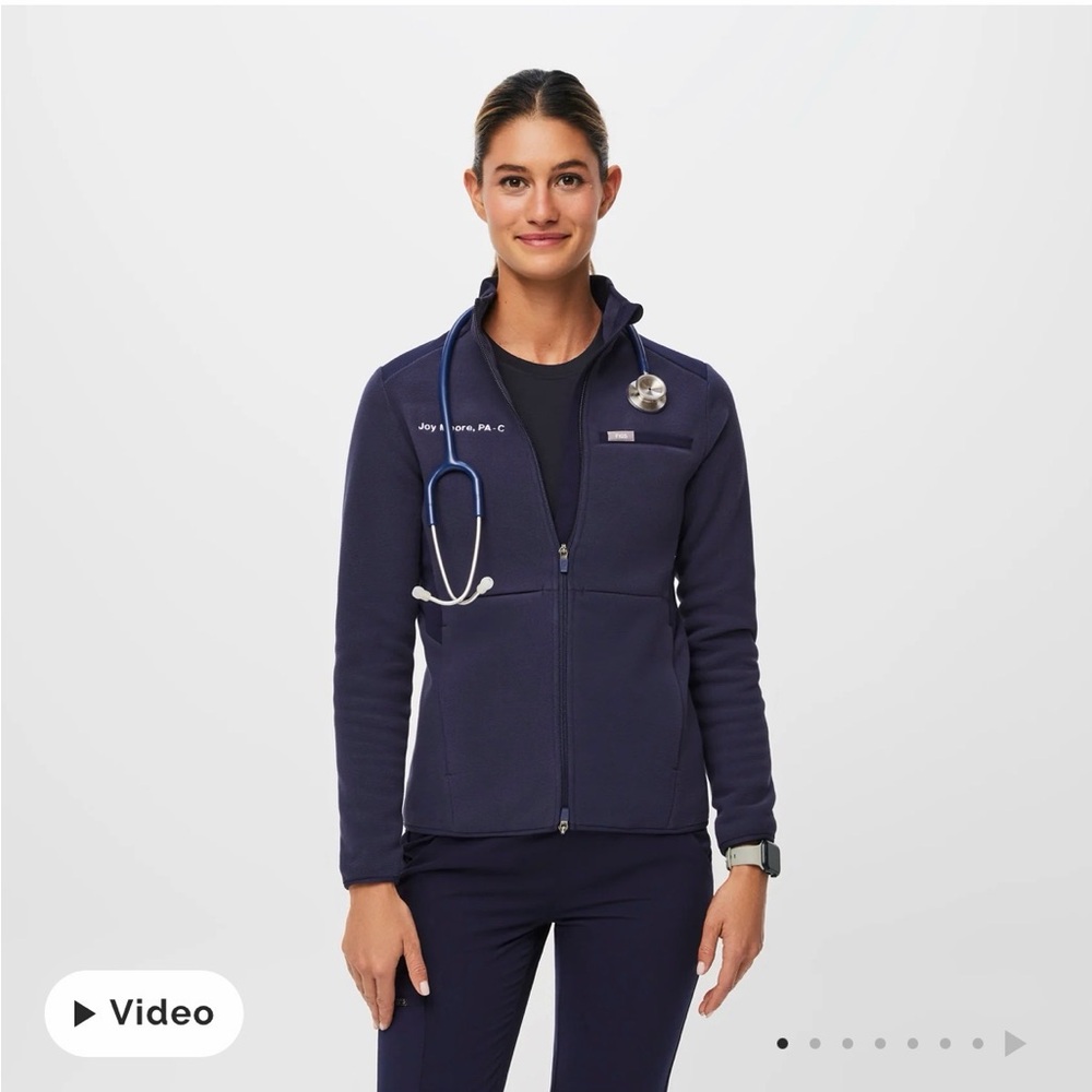 Figs on shift fleece jacket